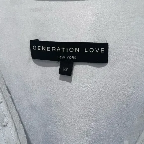 Generation Love Women's Blue Verona Swiss Polka-dot Mini Dress Size XSmall - Picture 5 of 6